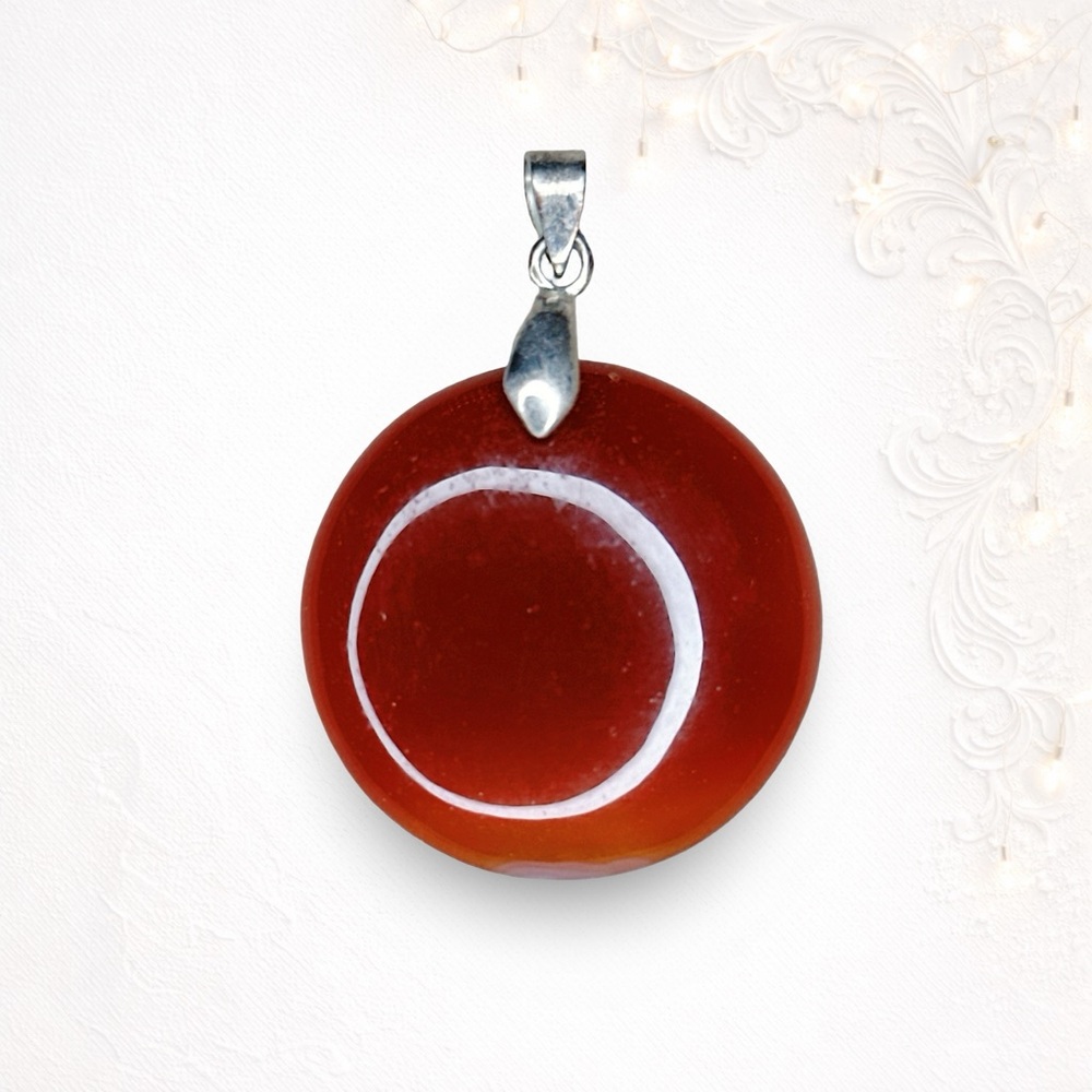 4095u. Brown Stone Pendant Necklace